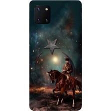 TechTree Samsung Galaxy Note 10 Lite Uyumlu Atatürk At Üstünde Zafer Baskılı Silikon Kılıf