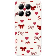 TechTree Xiaomi Mi 14T Pro Uyumlu Bordo Kalp ve Fiyonklar Baskılı Silikon Kılıf