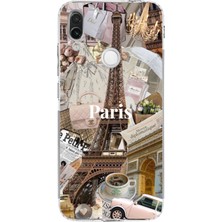 TechTree Redmi Note 7 Uyumlu Paris Kolaj Baskılı Silikon Kılıf