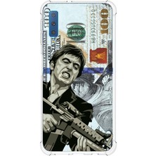 TechTree Samsung Galaxy A7 2018 Uyumlu Scarface Dolar Tasarımlı Baskılı Silikon Kılıf