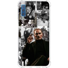 TechTree Samsung Galaxy A7 2018 Uyumlu Mustafa Kemal Atatürk Kolaj Baskılı Silikon Kılıf