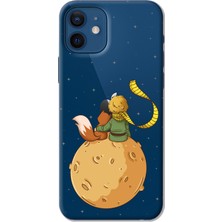 TechTree iPhone 12 - 12 Pro Uyumlu Küçük Prens Gezegen Boa Tasarımlı Baskılı Silikon Kılıf