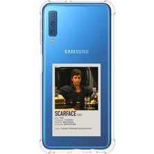 TechTree Samsung Galaxy A7 2018 Uyumlu Scarface Mini Poster Tasarımlı Baskılı Silikon Kılıf