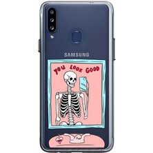 TechTree Samsung Galaxy A20S Uyumlu You Look Good Iskelet Tasarımlı Baskılı Silikon Kılıf