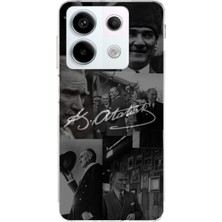 TechTree Redmi Note 13 Pro 5g Uyumlu Kemal Atatürk Imza Baskılı Silikon Kılıf