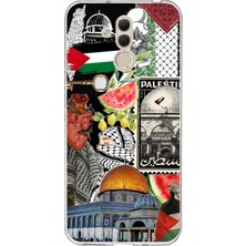 TechTree Huawei Mate 20 Lite Uyumlu Filistin Özgürlük Kolajı Baskılı Silikon Kılıf