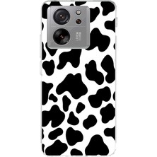 TechTree Xiaomi Mi 13T - 13T Pro Uyumlu Inek Desenli Tasarımlı Baskılı Silikon Kılıf