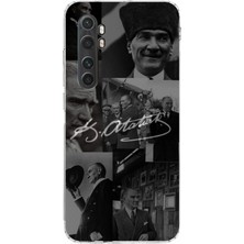 TechTree Mi Note 10 Lite Uyumlu Kemal Atatürk Imza Baskılı Silikon Kılıf