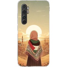 TechTree Mi Note 10 Lite Uyumlu Filistine Özgürlük Kız Baskılı Silikon Kılıf