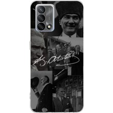 TechTree Oppo A74 Uyumlu Kemal Atatürk Imza Baskılı Silikon Kılıf