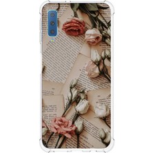 TechTree Samsung Galaxy A7 2018 Uyumlu Retro Gazete Güller Tasarımlı Baskılı Silikon Kılıf