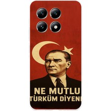 TechTree Xiaomi Mi 14T Pro Uyumlu Ne Mutlu Türkiye Bayrak Atatürk Baskılı Silikon Kılıf