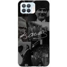 TechTree Oppo Reno 4 Lite Uyumlu Kemal Atatürk Imza Baskılı Silikon Kılıf