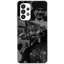 TechTree Samsung Galaxy A23 Uyumlu Kemal Atatürk Imza Baskılı Silikon Kılıf