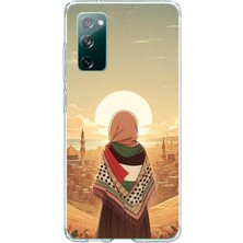TechTree Samsung Galaxy S20 Fe Uyumlu Filistine Özgürlük Kız Baskılı Silikon Kılıf