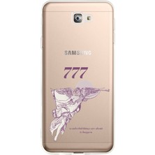 TechTree Samsung Galaxy J7 Prime Uyumlu 777 Melek Tasarımlı Baskılı Silikon Kılıf