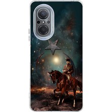 TechTree Huawei Nova 9 Se Uyumlu Atatürk At Üstünde Zafer Baskılı Silikon Kılıf