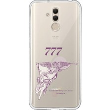 TechTree Huawei Mate 20 Lite Uyumlu 777 Melek Tasarımlı Baskılı Silikon Kılıf
