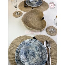 Double Knot Design Kalpli Sevgililere Özel Amerikan Servis Takım Aşk Sevgililer Günü Hediyelik