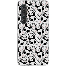 TechTree Mi Note 10 Lite Uyumlu Minik Pandalar Baskılı Silikon Kılıf