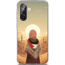 TechTree Samsung Galaxy A56 Uyumlu Filistine Özgürlük Kız Baskılı Silikon Kılıf