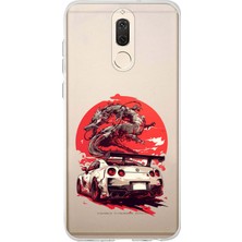 TechTree Huawei Mate 10 Lite Uyumlu Gtr Ejderha Tasarımlı Baskılı Silikon Kılıf