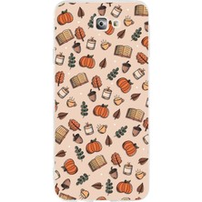 TechTree Samsung Galaxy J7 Prime Uyumlu Sonbahar Balkabağı Baskılı Silikon Kılıf