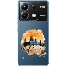 TechTree Poco X6 Pro Uyumlu Mescid-I Aksa Tasarımlı Baskılı Silikon Kılıf