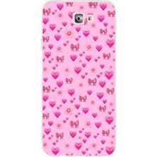 TechTree Samsung Galaxy J7 Prime Uyumlu Pembe Minik Kalpler Baskılı Silikon Kılıf