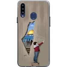 TechTree Samsung Galaxy A20S Uyumlu Mescid-I Aksa Duvar Baskılı Silikon Kılıf