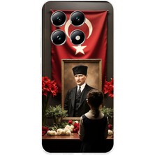 TechTree Xiaomi Mi 14T Pro Uyumlu Atatürk Türk Bayrağı Tablo Baskılı Silikon Kılıf