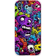 TechTree Huawei Y5 2019 - Honor 8s Uyumlu Psikodeli Renkli Canavarlar Baskılı Silikon Kılıf