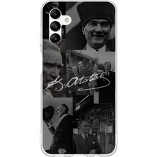 TechTree Samsung Galaxy A04S Uyumlu Kemal Atatürk Imza Baskılı Silikon Kılıf