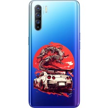TechTree Oppo Reno 3 - A91 Uyumlu Gtr Ejderha Tasarımlı Baskılı Silikon Kılıf
