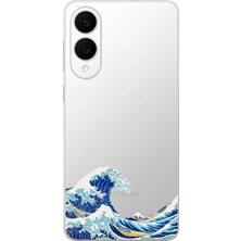 TechTree Samsung Galaxy S25 Edge Uyumlu Kanagawa Oki Nami Ura Dalgası Tasarımlı Baskılı Silikon Kılıf