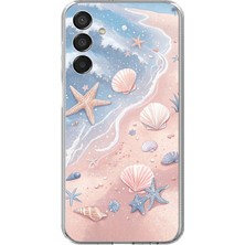 TechTree Samsung Galaxy M15 Uyumlu Sahil Deniz Kabuğu Baskılı Silikon Kılıf