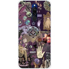 TechTree Redmi 8 Uyumlu Hallowen Cadılar Astroloji Baskılı Silikon Kılıf