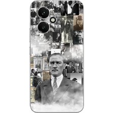 TechTree Honor 400 Uyumlu Mustafa Kemal Atatürk Kolaj Baskılı Silikon Kılıf