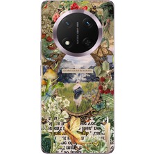 TechTree Honor Magic 7 Lite Uyumlu Yeşil Doğa Baskılı Silikon Kılıf