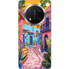 TechTree Honor Magic 7 Lite Uyumlu Renkli Sanat Sokak Silikon Kılıf