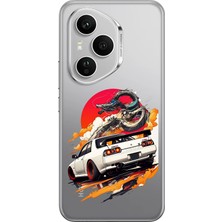 TechTree Honor 400 Pro Uyumlu Gtr Güneş Ejderha Tasarımlı Baskılı Silikon Kılıf