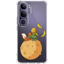 TechTree Vivo V40 Lite Uyumlu Küçük Prens Gezegen Boa Tasarımlı Baskılı Silikon Kılıf