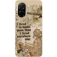 TechTree Redmi A5 Uyumlu Kitap Okuyan Kadın Retro Baskılı Silikon Kılıf