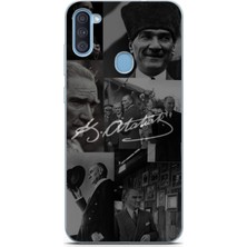 TechTree Samsung Galaxy A11 - M11 Uyumlu Kemal Atatürk Imza Baskılı Silikon Kılıf