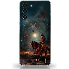 TechTree Samsung Galaxy S21 Fe Uyumlu Atatürk At Üstünde Zafer Baskılı Silikon Kılıf