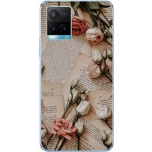 TechTree Vivo Y21S/Y33S/Y32 Uyumlu Retro Gazete Güller Tasarımlı Baskılı Silikon Kılıf