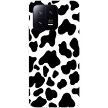 TechTree Xiaomi Mi 13 Uyumlu Inek Desenli Tasarımlı Baskılı Silikon Kılıf