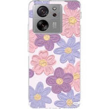 TechTree Xiaomi Mi 13T - 13T Pro Uyumlu Renkli Papatyalar Sulu Boya Baskılı Silikon Kılıf
