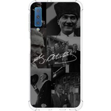 TechTree Samsung Galaxy A7 2018 Uyumlu Kemal Atatürk Imza Baskılı Silikon Kılıf