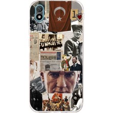 TechTree Huawei Y5 2019 - Honor 8s Uyumlu Atatürk Cumhuriyet Kolaj Baskılı Silikon Kılıf